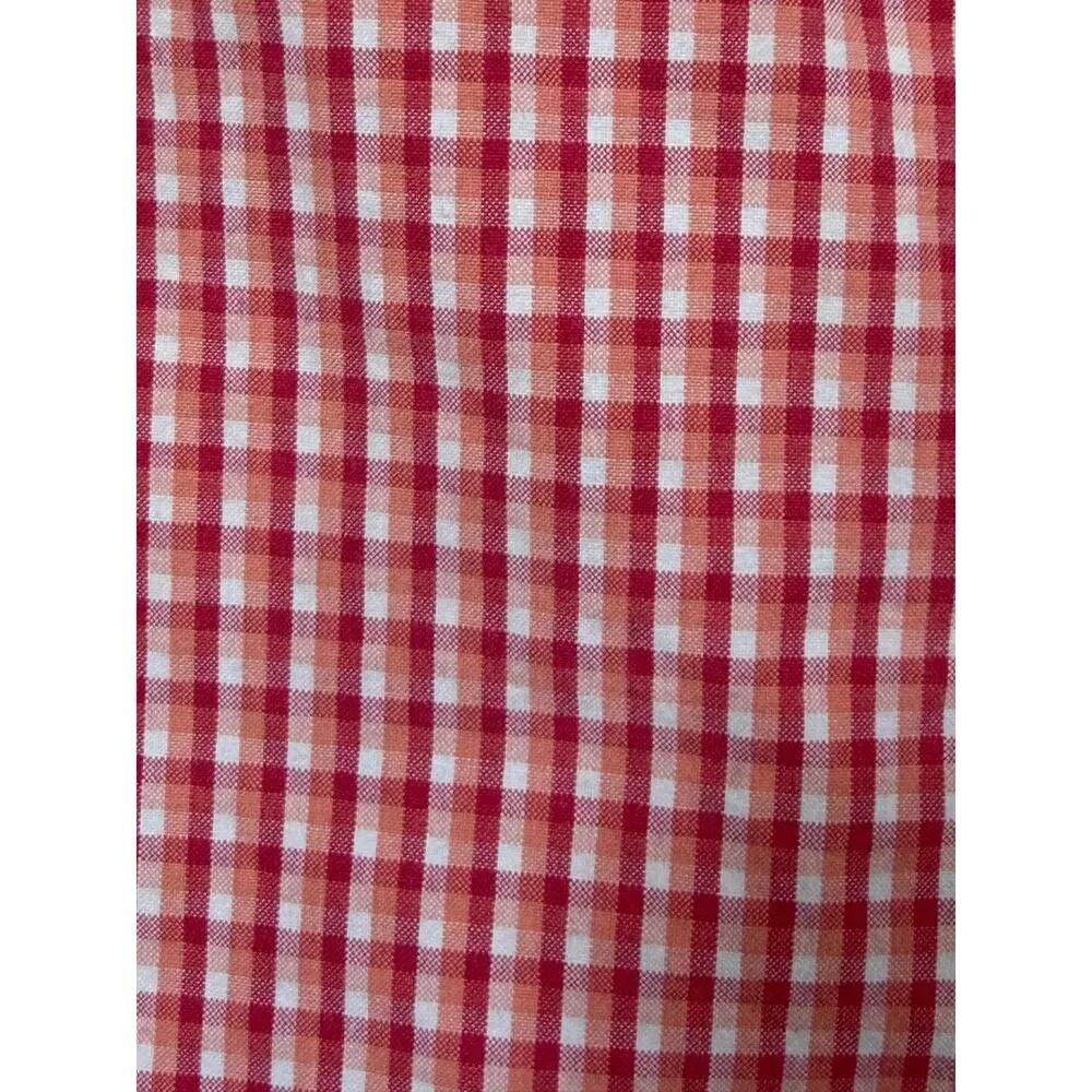 Ariat Pro Series Men XL Orange Plaid Long Sleeve Cowboy Rodeo Western Shirt
